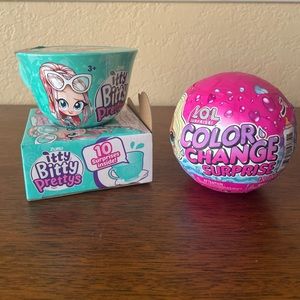 Bundle of 2 - L.O.L. Surprise! Color Change Ball & itty Bitty Prettys Tea Cup